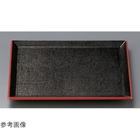 福井クラフト 耐熱A)羽反布目盆 黒天朱SL