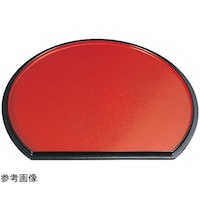 福井クラフト 尺2 半月両面布目盆 朱渕黒/黒天朱 15232550 15232550 1個