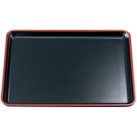 福井クラフト 9寸 長手ぜんざい盆 黒天朱 15105610 15105610 1個