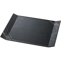 福井クラフト 9寸 折皿黒タタキ白乱糸裏黒塗 50028770 50028770 1個