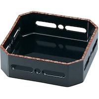 福井クラフト 6寸 隅切角すかし箱 黒天網代 51011360 51011360 1個