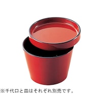 福井クラフト 元禄薬味皿 朱天黒 46190640 46190640 1個