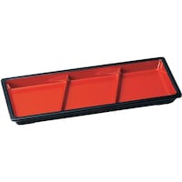 福井クラフト 巴薬味皿 朱天黒 45133250 45133250 1個