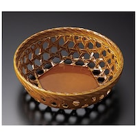 福井クラフト 新丸かご からし色 22001160 22001160 1個