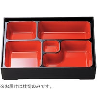 福井クラフト 9寸 千筋松花堂 朱天黒(仕切 21021633 21021633 1個