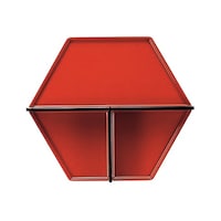 福井クラフト 六角松花堂用T字仕切朱天黒 21076040 21076040 1個