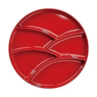 福井クラフト 95. 満月弁当用波仕切 朱塗 24025380 24025380 1個