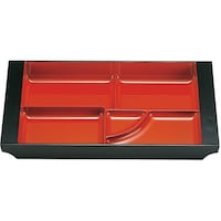 福井クラフト 舟型ランチプレート 朱天黒 25070910 25070910 1個