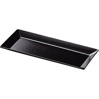 福井クラフト 25.5cm 長角カスター盆黒天目 81258291 81258291 1個