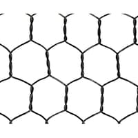 ハイロジック ビニール亀甲金網 ブラック 線径0.85mm(#20)×幅450mm×長さ1m 00956215 00956215 1巻