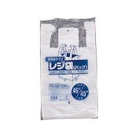 ジャパックス 業務用省資源タイプ レジ袋(100枚入)RE45 45号/45号 乳白 69182388 1箱