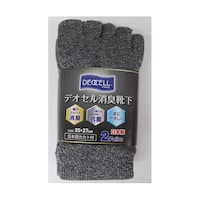 福徳産業 カカトすっぽりデオセル5本指ソックス モクカラー L 1組(2足入) #40292PL #40292PL 1組