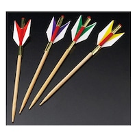 ヤマコー 矢羽根ピック(10本入)赤・紫各3本