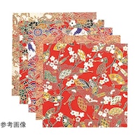 ヤマコー 友禅和紙 赤絵・2.5寸 (100枚入)(各20枚x5柄) 64240 64240 1セット