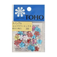 トーホー スパングル ミニフラワー ミックス 約10mm 約60枚入り SPMINIFMIX SPMINIFMIX 1袋