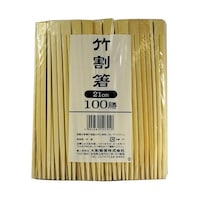 大和物産 竹割箸 21cm 100膳 69824501 1パック