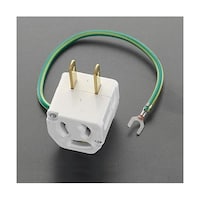 朝日電器 AC125V/15A プラグ変換アダプター(アース付) EA940BA14 EA940BA14 1個