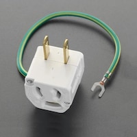 AC125V/15A プラグ変換アダプター(アース付) EA940BA14