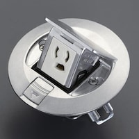 125V/15A フロアーコンセント/丸型(1口/抜止・アース付) EA940CE503