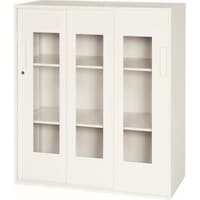 900x400x1030mm 収納庫(3枚引き戸/アクリル戸) EA954DH38