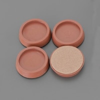 φ42mm 硬質フェルト付平置ゴム(茶/4個) EA979DA16