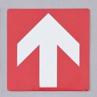 100x100mm 安全標識ステッカー(↑上/赤) EA983CC172