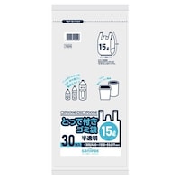 15L ポリ袋(半透明/取っ手付/30枚) EA995AD326