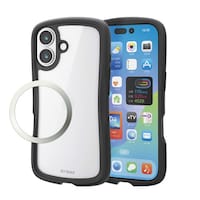 エレコム iPhone 17 ケース ハイブリッド 衝撃吸収 Grippy 黒