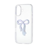 エレコム iPhone 17 ケース ハイブリッド 衝撃吸収 リボンデザイン パール白