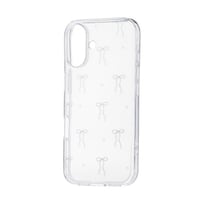 エレコム iPhone 17 ケース ソフト 衝撃吸収 リボンデザイン シルバー