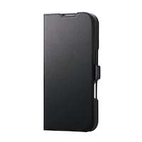 エレコム iPhone 17 ケース レザー 手帳型 マグネット 衝撃吸収 MAGKEEP 黒