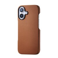 エレコム iPhone 17 ケース ソフトレザー 超軽量 薄型 キャメル