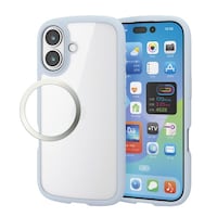 エレコム iPhone 17 ケース ハイブリッド 衝撃吸収 軽量 薄型 青