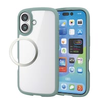 エレコム iPhone 17 ケース ハイブリッド 衝撃吸収 軽量 薄型 緑