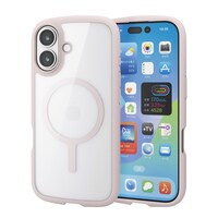 エレコム iPhone 17 ケース ハイブリッド 衝撃吸収 軽量 薄型 MAGKEEP 桃色