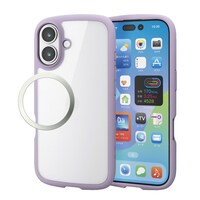 エレコム iPhone 17 ケース ハイブリッド 衝撃吸収 軽量 薄型 紫
