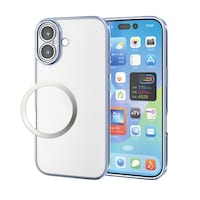 エレコム iPhone 17 ケース ソフト 極限保護 メタリック青