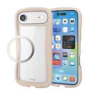 エレコム iPhone Air ケース ハイブリッド 衝撃吸収 Grippy 茶