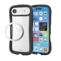 エレコム iPhone Air ケース ハイブリッド 衝撃吸収 Grippy 黒