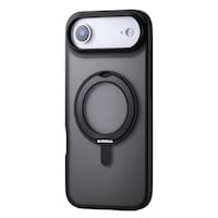 エレコム iPhone Air ケース ハイブリッド MAGKEEP 360度回転スタンド付 黒