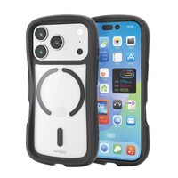 エレコム iPhone 17 Pro ケース ハイブリッド 衝撃吸収 MAGKEEP Grippy 黒