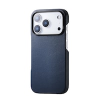 エレコム iPhone 17 Pro ケース ソフトレザー 超軽量 薄型 紺色