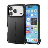 エレコム iPhone 17 Pro ケース ハイブリッド 衝撃吸収 フィルム付 ZEROSHOCK 黒