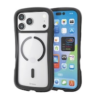 エレコム iPhone 17 Pro Max ケース ハイブリッド 衝撃吸収 MAGKEEP Grippy 黒