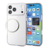 エレコム iPhone 17 Pro Max ケース ハイブリッド 衝撃吸収 背面ガラス 極限保護 透明