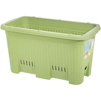 アップルウェアー 楽々菜園 深型 600 支柱用フレーム付 サラダグリーン プランター プラスチック 1個
