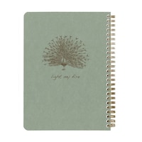 クオバディス フライングスピリット 3ポケット付ノート A5横罫クジャクgr×2