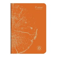 クオバディス FOREVER ホチ留めノート A5 横罫オレンジ×5