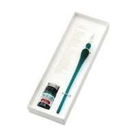 クオバディス ガラスペンつむぎ&ミニインク(パリメトロ)セットエメラルド×3