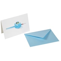 クオバディス アンクル&プリュム カード封筒セット インク瓶ライトブルー×5